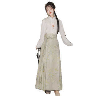 汉尚豪依原创织金妆花马面裙套装明制汉服女春季刺绣日常2024新款