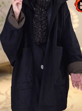 高档休闲连帽棉服外套女2025秋冬新款大码宽松遮肉显瘦气质棉衣