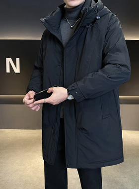 国标50绒 中长款男士羽绒服冬季2025新款风衣外套 A313-9915-P275