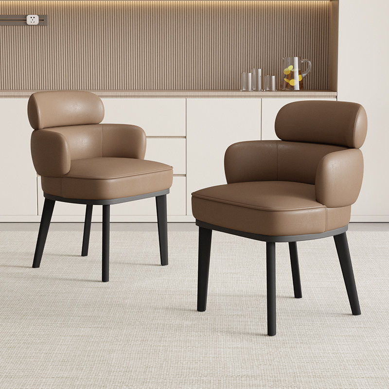 意式轻奢餐椅2025新款椅子设计款高级感餐厅靠背椅家用餐桌椅子
