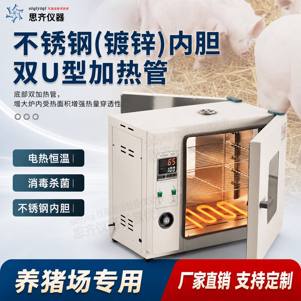 养殖猪场前后双开门烘干箱柜高温烘干机对开门消毒柜鼓风干燥箱