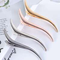 Fashion Hair Accessories Women's Elegant Brushed Metal Hairp
