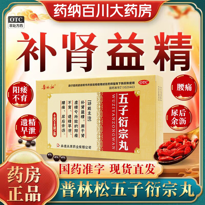 普林松 五子衍宗丸 6g*8袋/盒补肾壮阳瘘遗精早泄腰痛肾虚精亏