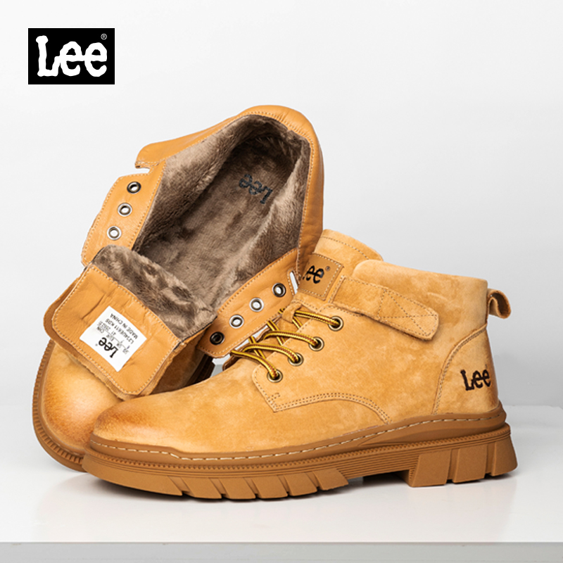 Lee复古棉靴男士马丁靴加绒