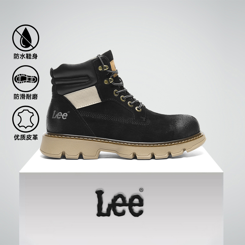 Lee工装靴2025秋冬复古增高男靴
