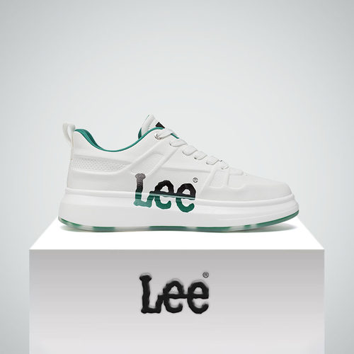 Lee薄荷曼波厚底运动板鞋小白鞋