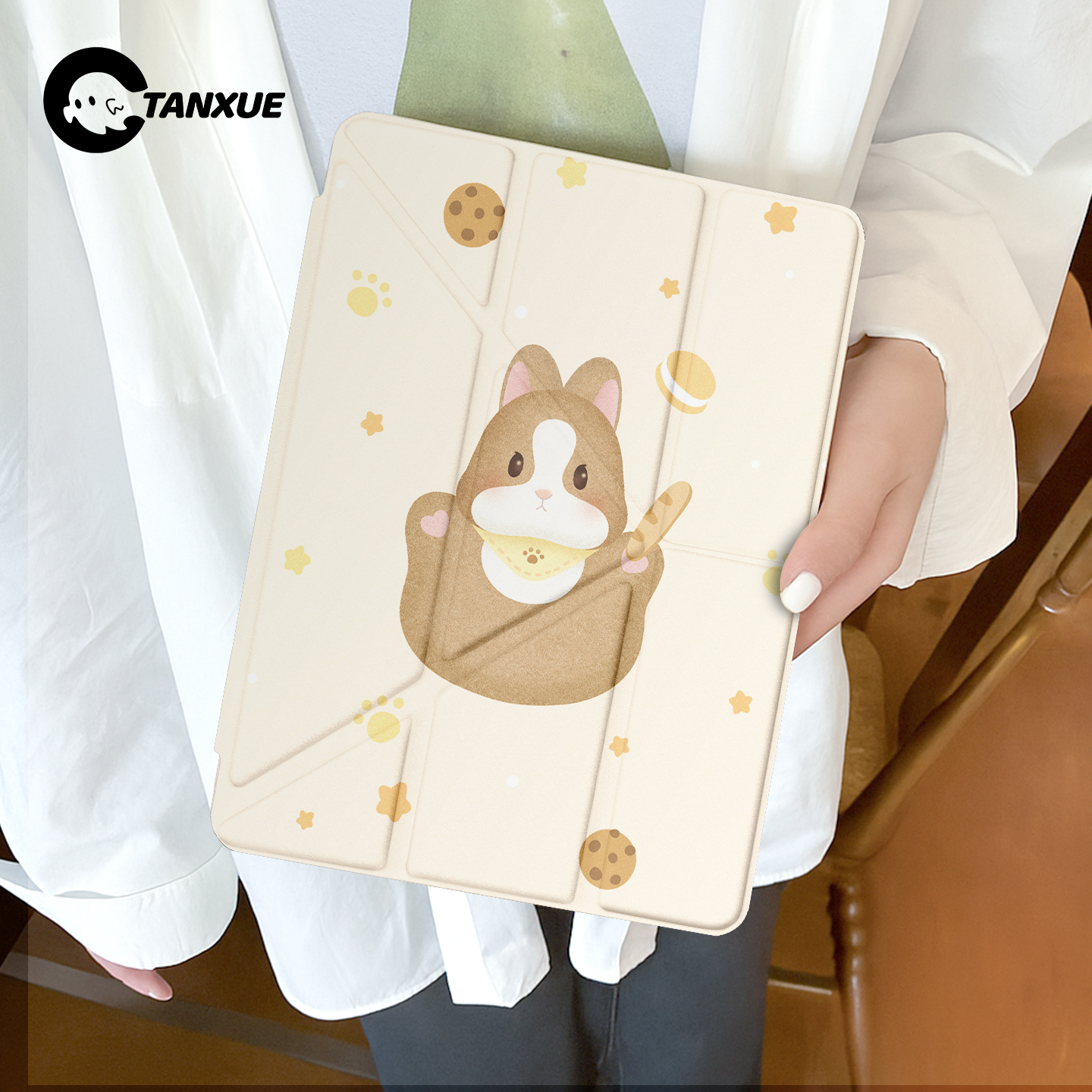 【可爱兔子】Y型三折平板保护壳