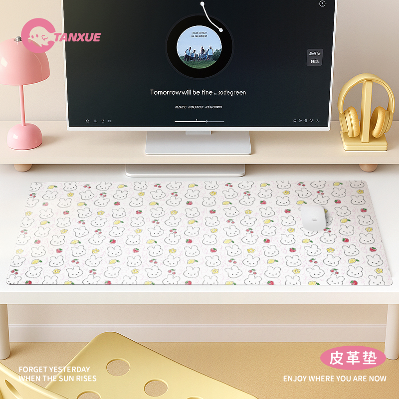 【ins米菲兔】防水刮皮革桌垫