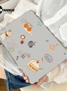 檀雪小猫日记适用于苹果华为电脑保护套macbookair15保护壳macbook14笔记本2025新款轻薄16寸云感磨砂保护壳