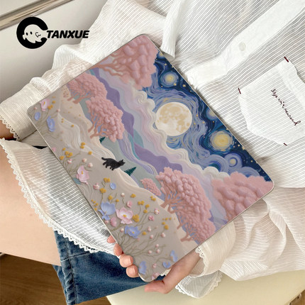 柔软春天毛毡猫适用于苹果华为电脑macbook15保护壳mac笔记本新款檀雪M2pro15寸macbookair13膜M3轻薄磨砂壳