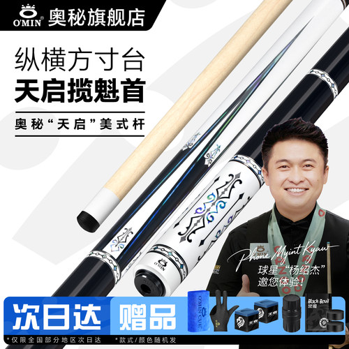 奥秘台球杆大头黑八九球杆天启
