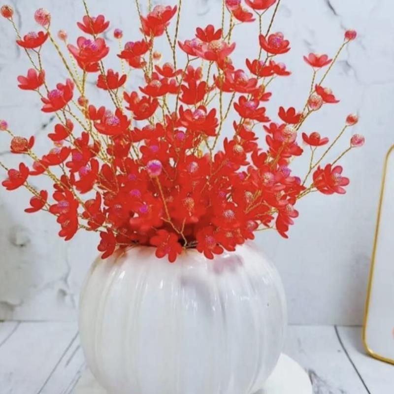 抖音新款多彩幸福花手工串珠材料包DIY仿真手工编织花束针织花