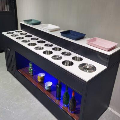 火锅店调料台自助串串香调味台酱料台冷藏保鲜小料台海底蘸料台柜