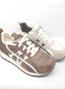 意尔康2025秋季新款皮面运动鞋休闲鞋软底德训鞋百搭5681ZD49256Y