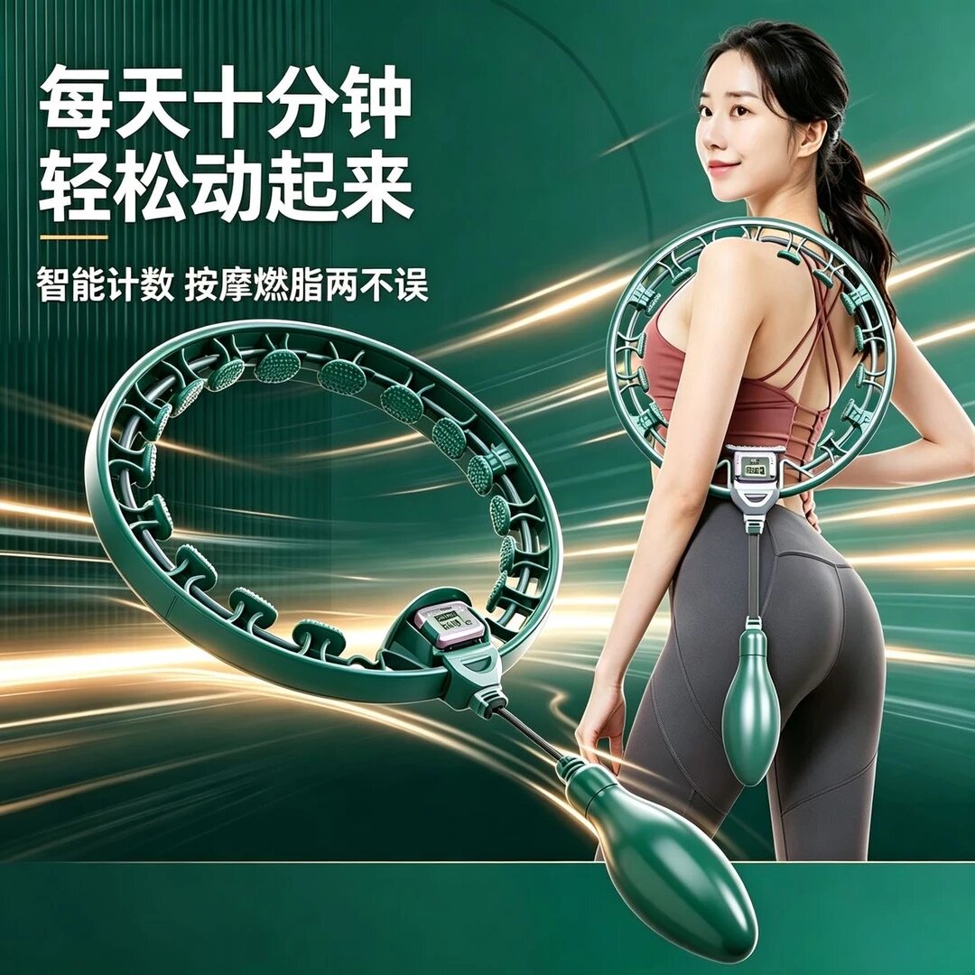 不会掉的呼啦圈智能计数呼啦圈腰部居家健身锻炼腹部按摩运动健身