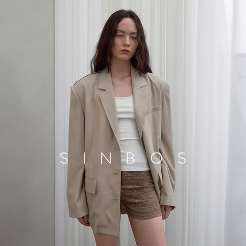 SINBOS白桦林 宽肩廓形挺阔感宽松休闲女士西装外套2025秋季新款