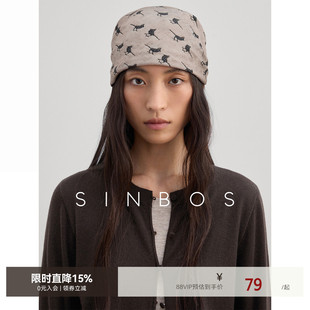 SINBOS匿名信 个性复古百搭时髦印花透气方巾头巾女2025冬季新款