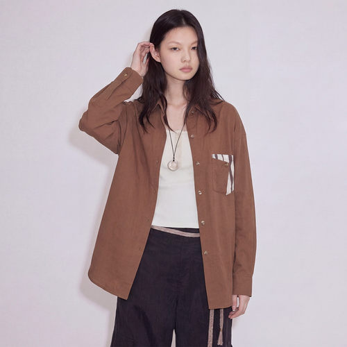 衬衫女夏季设计感长袖小众休闲宽松简约长袖衬衣