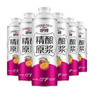 酒小二 咿啤精酿啤酒百香果风味12度1L大容量6罐原浆整箱果味酒水