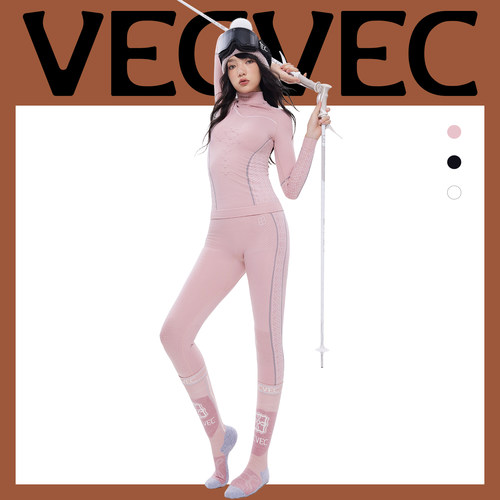 VECVEC滑雪速干衣一体织保暖排汗