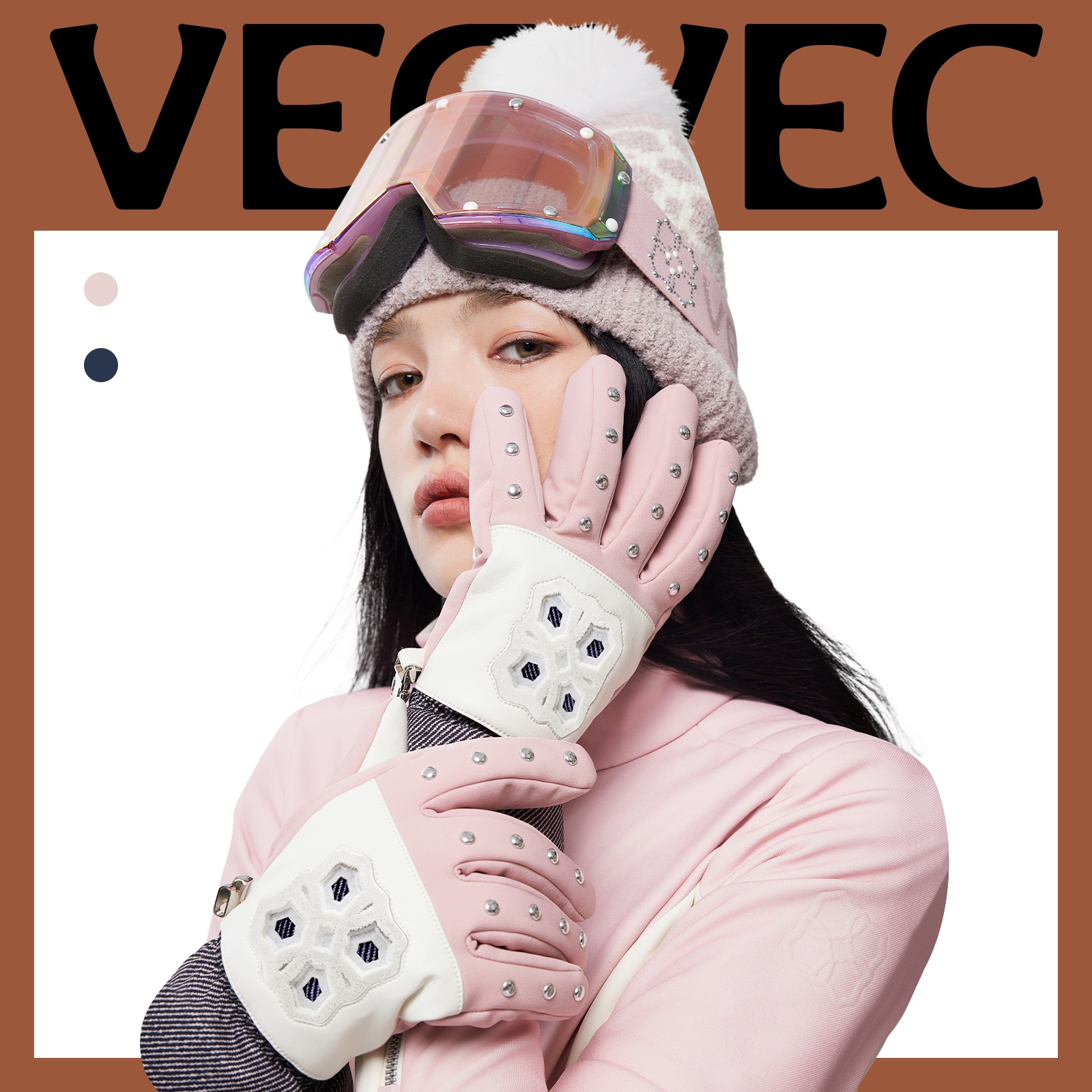 VECVEC滑雪手套保暖防水防滑耐磨