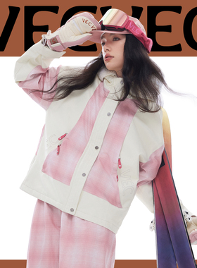 VECVEC双板自由式滑雪服女单板3L羊羔绒保暖防风防水透湿透气耐磨