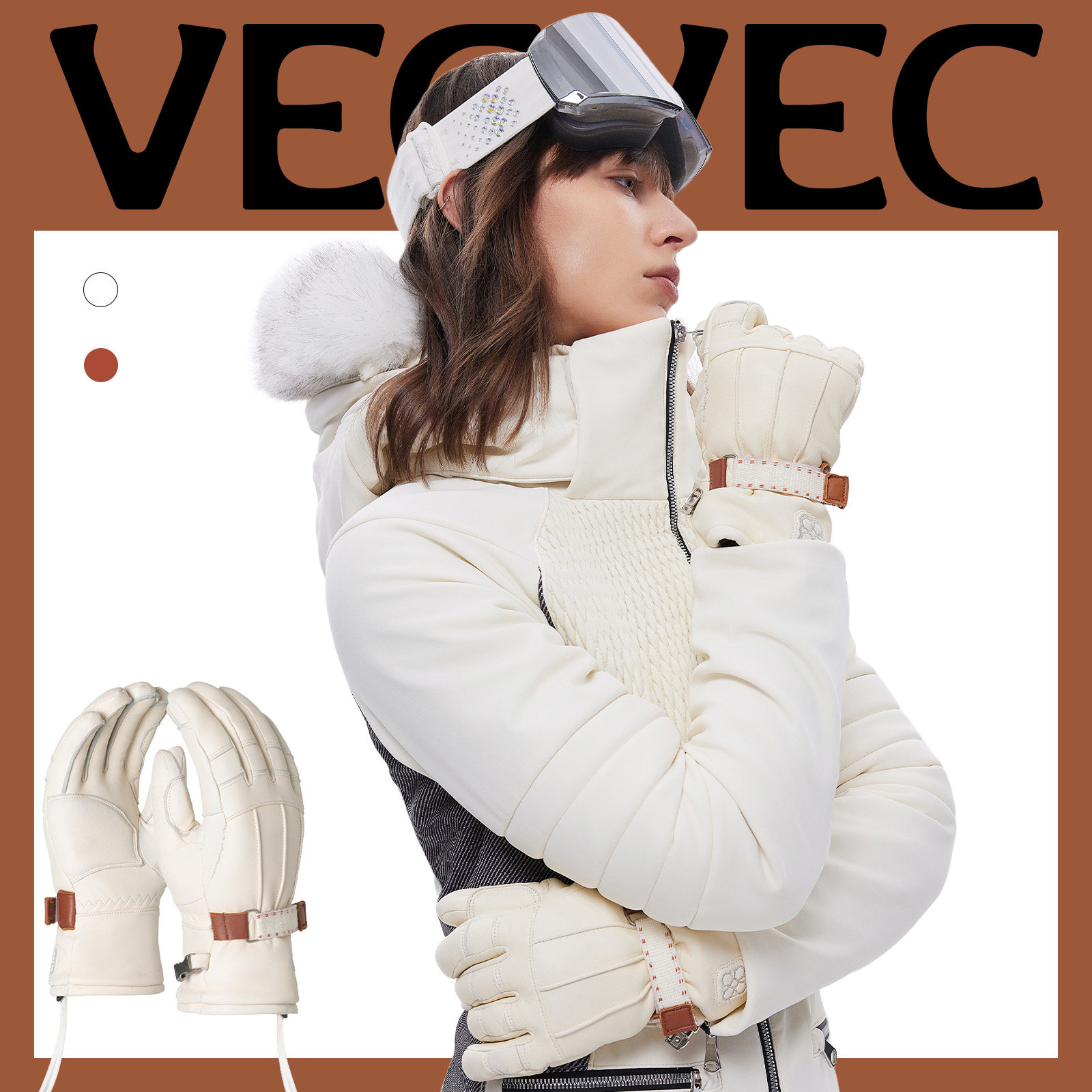 VECVEC滑雪羊皮手套五指柔软舒适专业户外装备女单双板加厚双板,户外/登山/野营/旅行用品,滑雪手套,淘宝优惠券,粉丝福利购,淘宝优惠卷