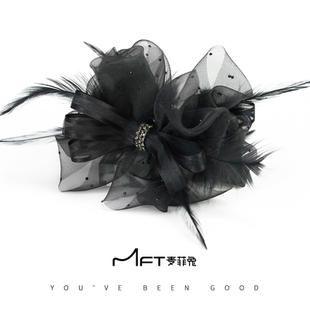 麦菲兔菁菁丸子夹蓬松羽毛显发量多抓夹高级感气质氛围感发饰