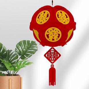 福字绣球灯笼新年装饰宫灯灯笼大红灯笼场景布置吊顶店铺开业挂件