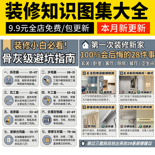 装修知识图集流程攻略指南大全新房施工半包全包材料知识图片资料