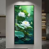 新款 莲花图案荷花净秽家居装 饰画风水自粘墙莲花马桶贴洗浴墙玄关