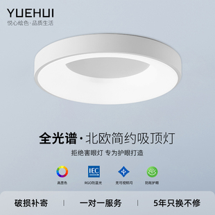 卧室护眼吸顶灯简约现代客厅灯北欧极简房间主卧室书房智能灯