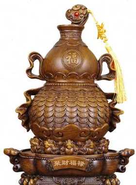 招财存钱罐葫芦摆件储存罐添福纳财聚财福禄中式家居玄关床头装饰