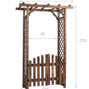 庭院铁艺拱门花架爬藤架简易阳台葡萄架 户外花园装饰拱形栅栏门