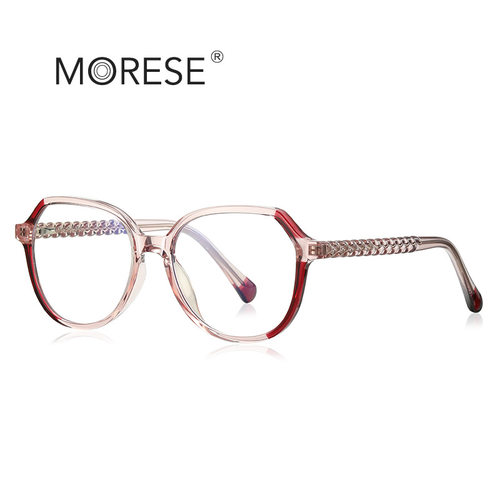 新款 潮流防蓝光眼镜2139小框个性麻花弹簧镜腿TR插芯女ins风拼色