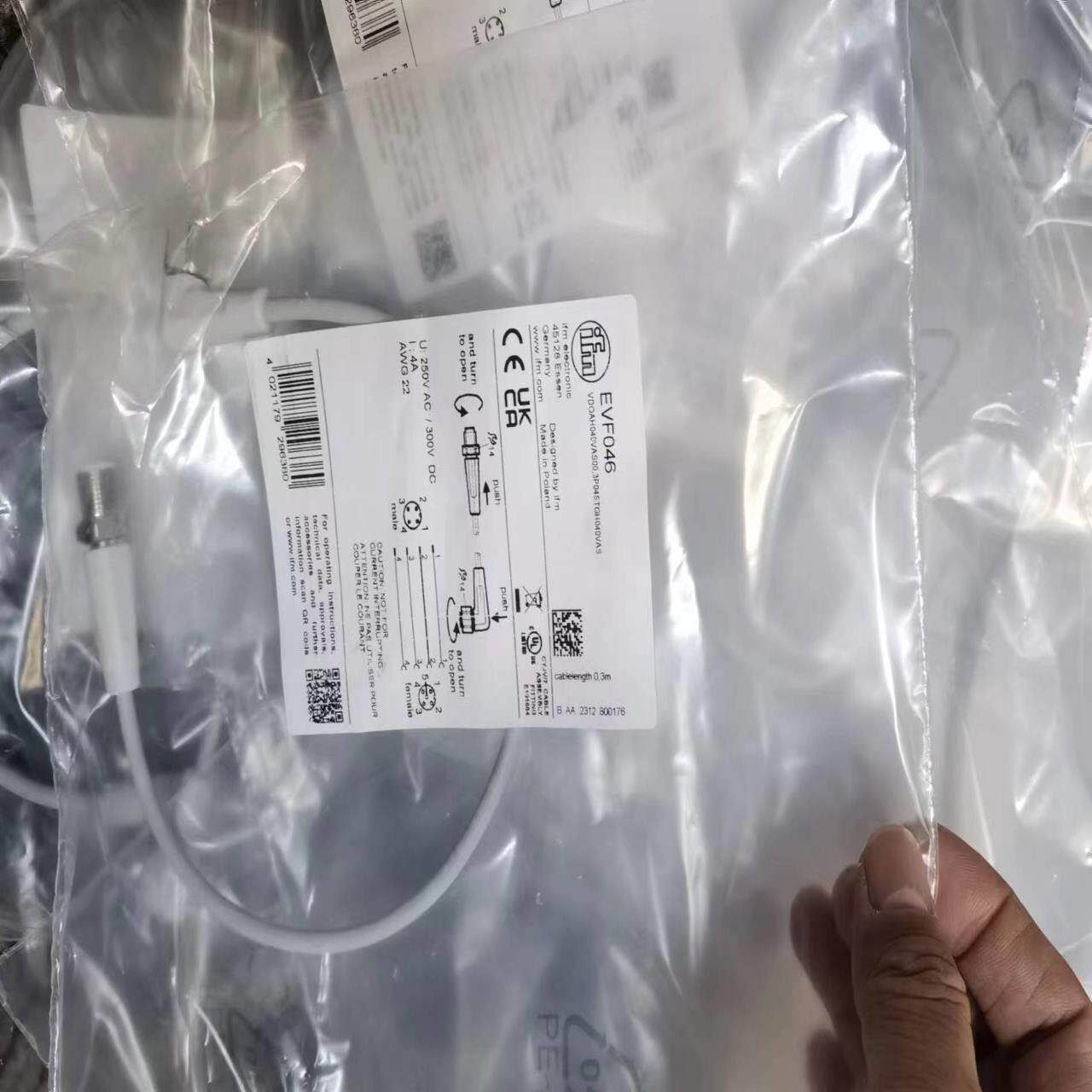 IFM 带插座连接电缆 EVT065 ADOGH040VAS0030E04议价