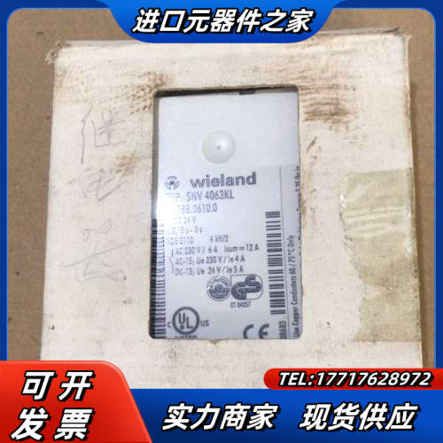 原装威琅Wieland安全继电器 SNV 4063KL R1议价