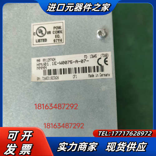 士乐伺服驱动器HMV01.1E–W0075–A–07–NNN议价