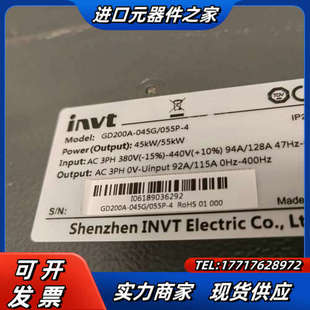 英威腾变频器 055P 045G 功能议价 GA200A
