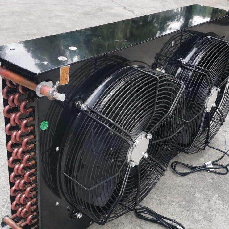 双风口冷凝器翅片式散热器3匹4匹5匹8匹10匹15匹冷库机组散热器