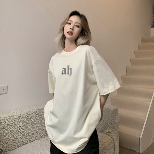重磅纯棉短袖 春夏季 t恤2025新款 潮牌宽松大码 上衣 情侣装 男女同款