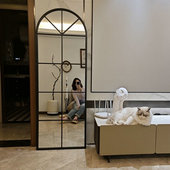 法式 复古拱门全身镜网红ins风壁挂墙家用客厅玄关落地试穿衣镜子