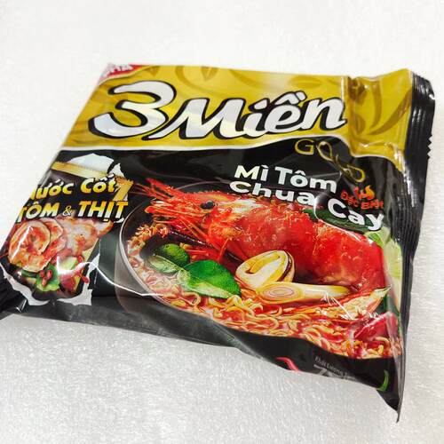 越南金装海鲜泡面泡面3MienTom Chua Cay酸辣虾面 75克*袋