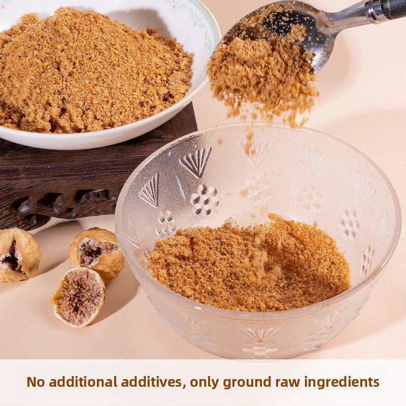 纯无花果粉，新鲜磨碎，天然，无添加剂的干无花果粉，可以搭配亚