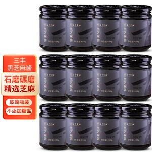 量贩山东特产三丰黑芝麻酱白芝麻酱调味品调味酱拌面饭454g×12瓶