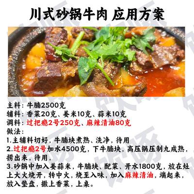砂锅菜酱料调料商用地摊煲开 店技术配方罗妈陶德砂锅牛腩煲特辣