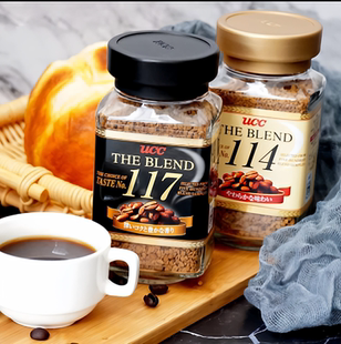 UCC117黑咖啡悠诗诗114香醇浓郁冻干速溶咖啡90g瓶装原装包邮