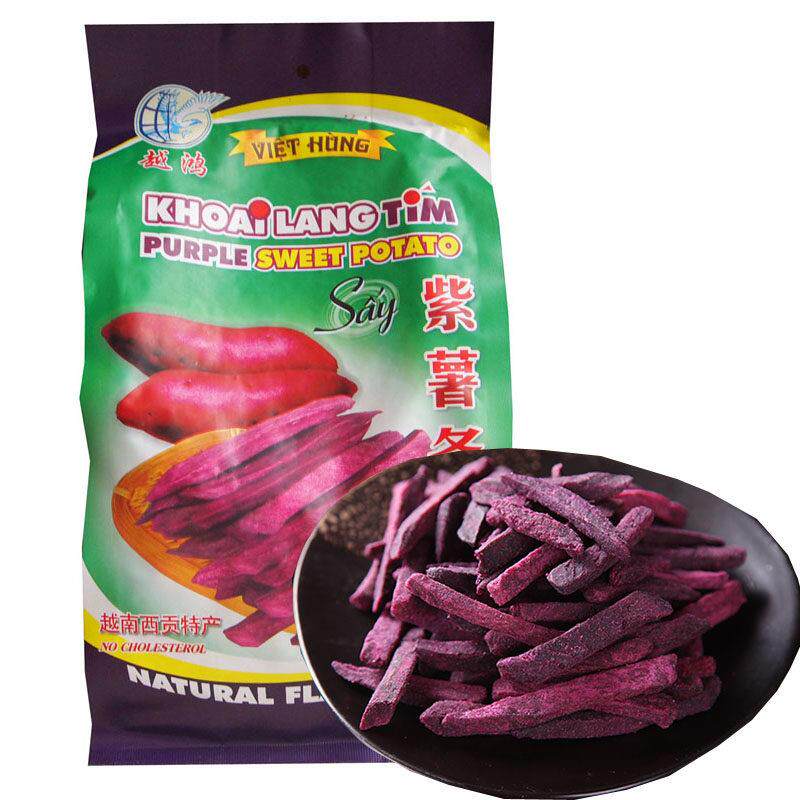 买3袋包邮越南越鸿菠萝蜜干芭蕉干 芋头条 紫薯条综合蔬果干250克