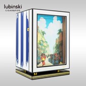 鲁宾斯基雪茄保湿 展示柜雪松木内衬醇化箱三层醒茄高档礼品 盒立式