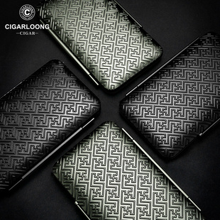 CIGARLOONG茄龙轻薄铝制雪茄保湿盒便携雪茄盒CLA-23CX（2）